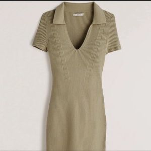 Abercrombie size small knit, collared green dress